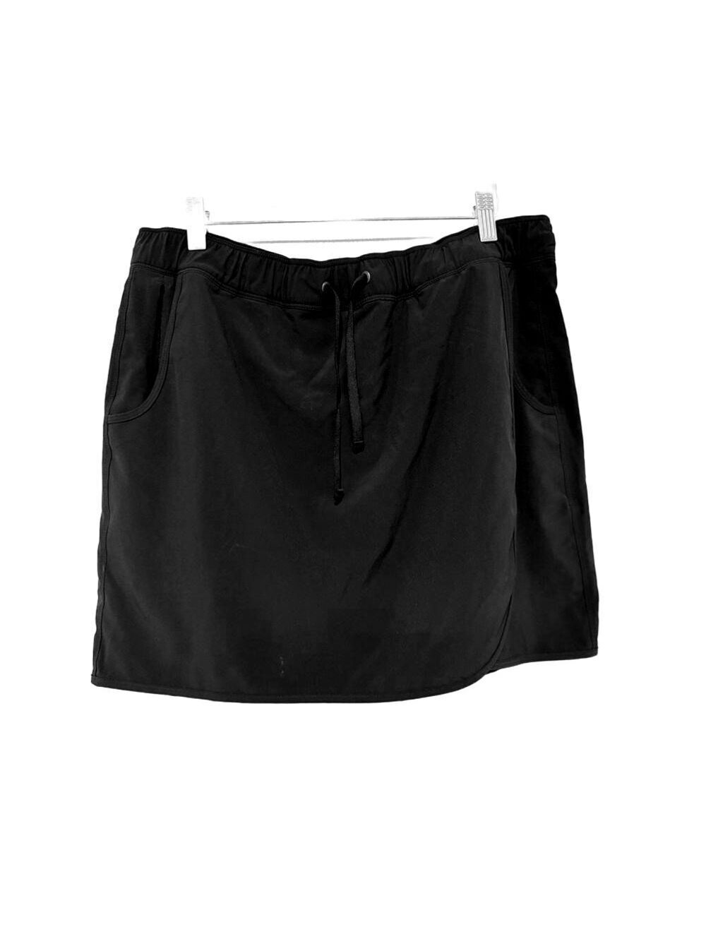 Patagonia Women’s Black Drawstring Active Skort Built-In Shorts Pockets XL